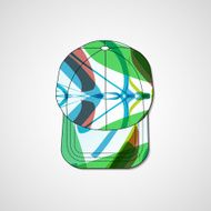 Abstract illustration on peaked cap N78