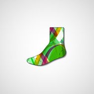 Abstract illustration on sock N154