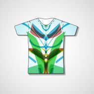 Abstract illustration on t-shirt N73
