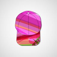 Abstract illustration on peaked cap N79