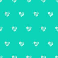 Seamless pattern with bright hand drawn grunge textured hearts