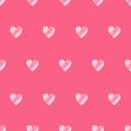 Seamless pattern with bright hand drawn grunge textured hearts N3