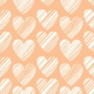 Seamless pattern with bright hand drawn grunge textured hearts N8