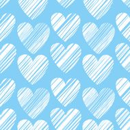 Seamless pattern with bright hand drawn grunge textured hearts N9