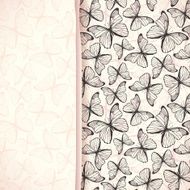 Decorative background with butterflies and place for text