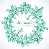 Decorative background with butterflies and place for text N3