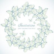 Decorative background with butterflies and place for text N4