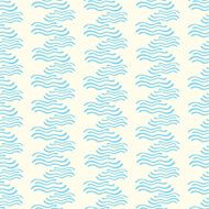 Seamless pattern with abstract doodle wavy ornament N5