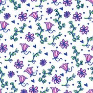 Elegant seamless pattern with flowers N5
