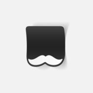 realistic design element mustache N16