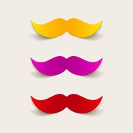 realistic design element mustache N17