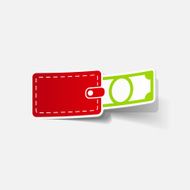 realistic design element purse money N39