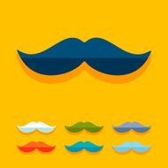 Flat design mustache N25