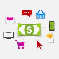 concept for online shopping money
