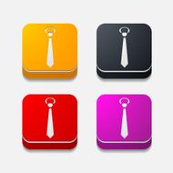 square button tie N4