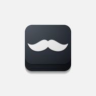 square button mustache N4