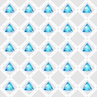 Seamless pattern with blue gemstones