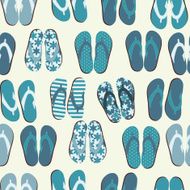 Beach Seamless Retro Grunge Background witj Flip Flops N5