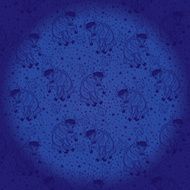 Taurus zodiac sign constellation stars in horoscope background
