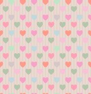 Seamless pattern with repeating hearts