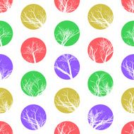Abstract Colorful Circles Seamless Pattern Vector