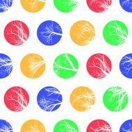 Abstract Colorful Circles Seamless Pattern Vector N2