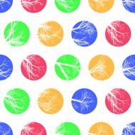 Abstract Colorful Circles Seamless Pattern Vector N4