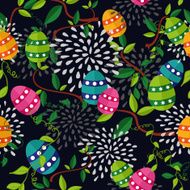 Colorful Easter pattern eggs