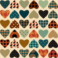retro hearts pattern