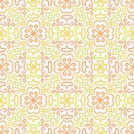 Colorful graphic flower pattern on white