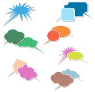 Set of comic style speech bubbles Vector clouds Eps10 N5