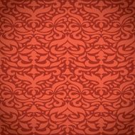 Red damask pattern