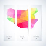 Abstract vector vertical mosaic banners N7