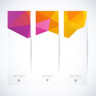 Abstract vector vertical mosaic banners N13