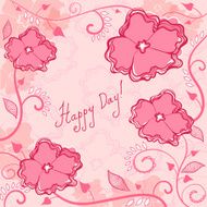 Frame flowers vector illustration background