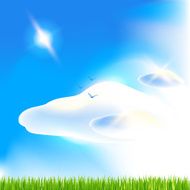 Landscape Blue sky background N2