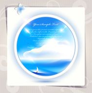 Circle window with landscape background
