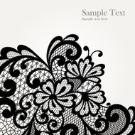 Black vector lace corner N5