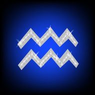 Zodiac Aquarius sign icon