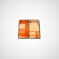 Abstract illustration on shorts N95