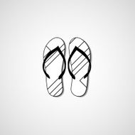 Abstract illustration on flip flops N90