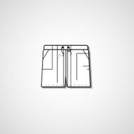 Abstract illustration on shorts N96