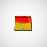 Abstract illustration on shorts N97