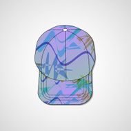 Abstract illustration on peaked cap N83