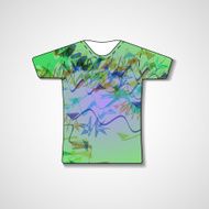 Abstract illustration on t-shirt N79