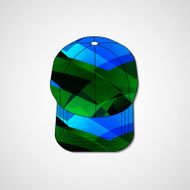 Abstract illustration on peaked cap N87