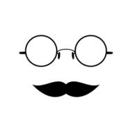 Glasses with mustache N2
