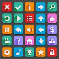 Flat game icons