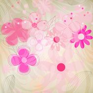 Vintage flower on background vector N2
