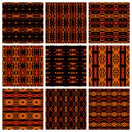 Set of nine tribal patterns